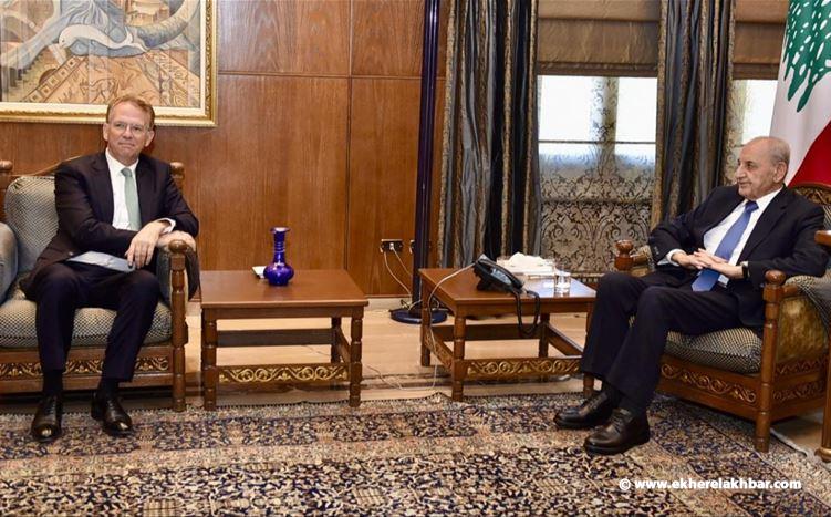 بري استقبل السفير الفرنسي الجديد وبحثا في أوضاع لبنان والمنطقة