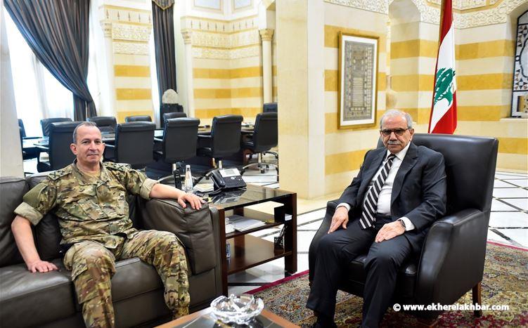 سلام يستقبل قائد الجيش