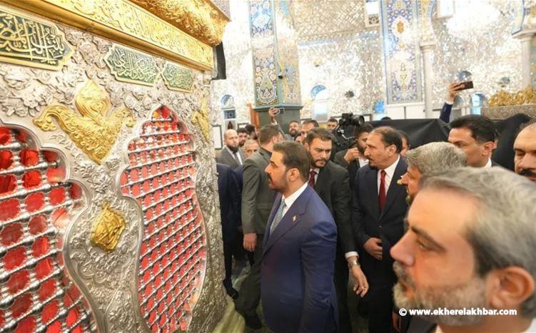 الزيدي يزور مرقد السيدة زينب والجامع الأموي ويتبرع بـ10 ملايين دولار