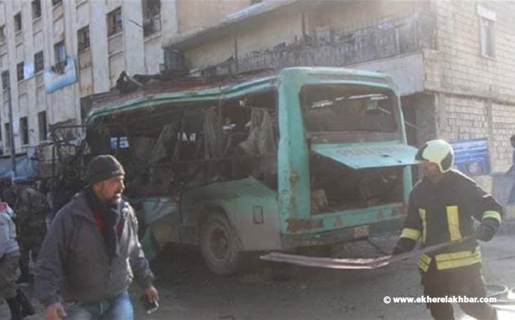 ثلاثة قتلى في انفجار حافلة بمدينة عفرين السورية