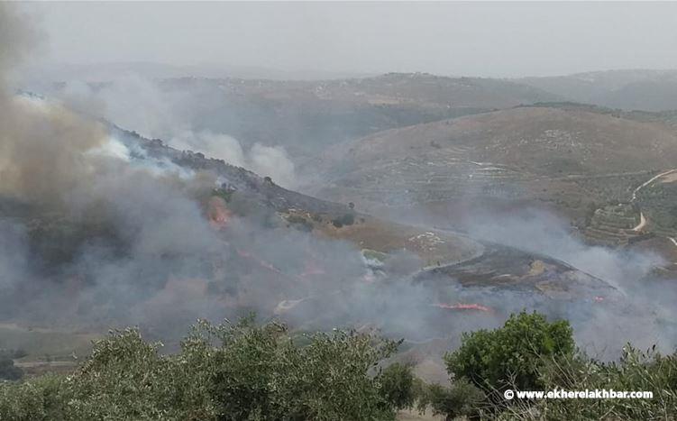 حريق كبير في محميات وادي الحجير والاهالي طلبوا المساعدة من الجيش واليونيفيل