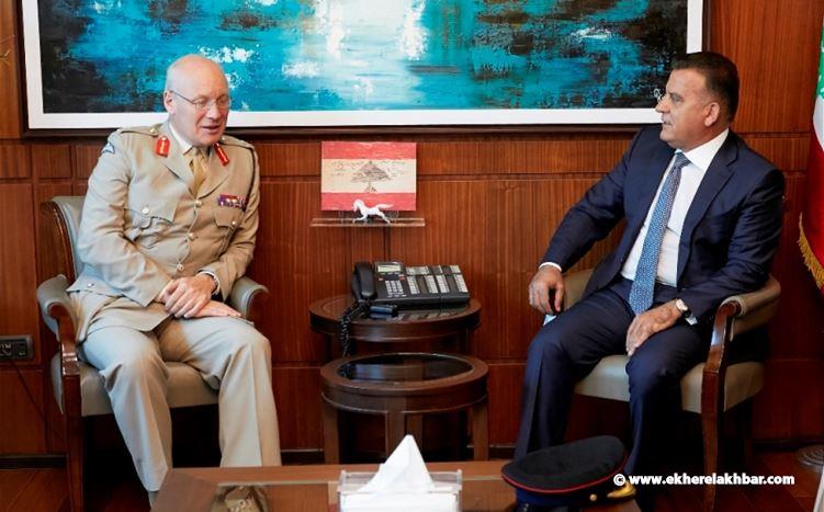 ابراهيم استقبل عرض مع مستشار وزارة الدفاع البريطانية الاوضاع في لبنان والمنطقة