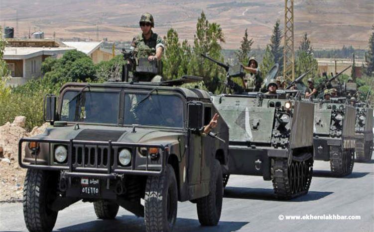 الجيش: عمليّات دهم وتوقيف شخص في بعلبك اثر إشكال عائلي