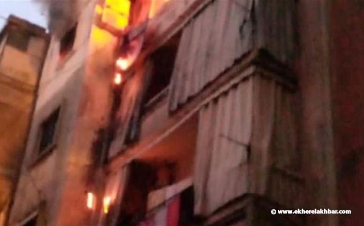 حريق في منطقة طريق الجديدة وفوج اطفاء بيروت يعمل على اخماده