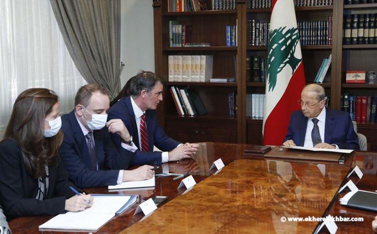 عون عرض مع رئيس بعثة الصندوق الدولي عملية المفاوضات مع لبنان