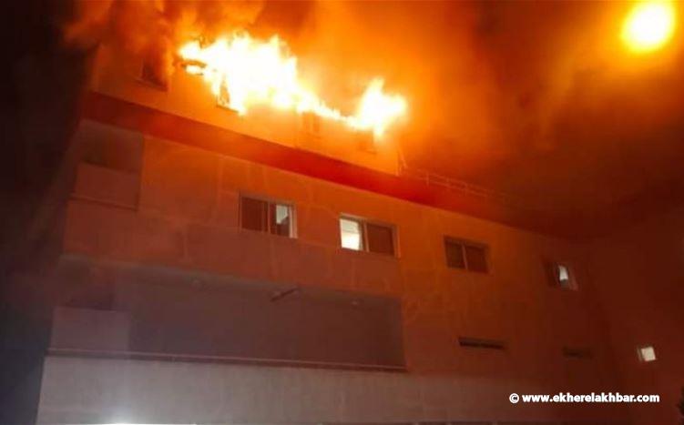 حريق هائل في مستشفى أطباء بلا حدود في برّ الياس
