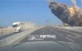 بالفيديو... لحظة سقوط صاروخ باليستي إيراني على هدف داخل إسرائيل.
